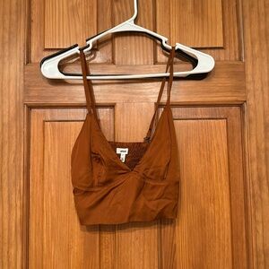 brown crop top
